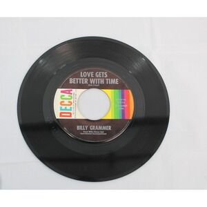 Billy Grammer Love Gets Better With Time Lonesome Life Decca 31514 45 RPM Vinyl‎